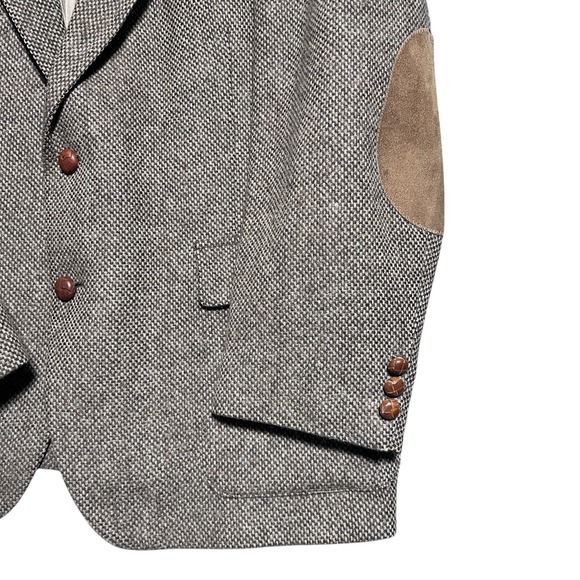 VTG 100%‎ Wool Men's Classic  Blazer WFF by Farah 46R Old Money Grandpacore 70's - Picture 3 of 15